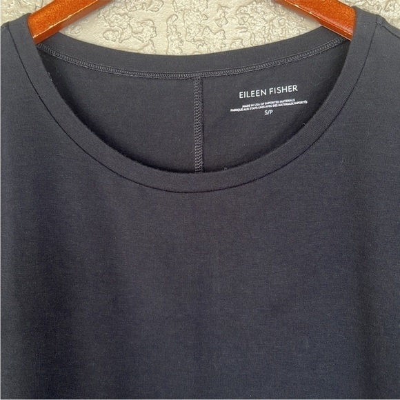 Eileen‎ Fisher Sleeveless Crewneck Black Organic Cotton Pullover Tank Dress - Picture 4 of 10